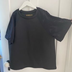 Cynthia Rowley Activewear Mesh Jersey Top